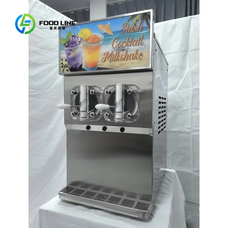 Customized 3 Tank Commercial Slush Machine Frozen Drink Maker Milkshake Carbonated Cocktail Self Service Beverage Device