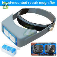 Head-mounted Magnifying Glasses With 4 Pairs Of Replaceable Magnifying Lenses Reading Welding Engraving Magnifying Glasses