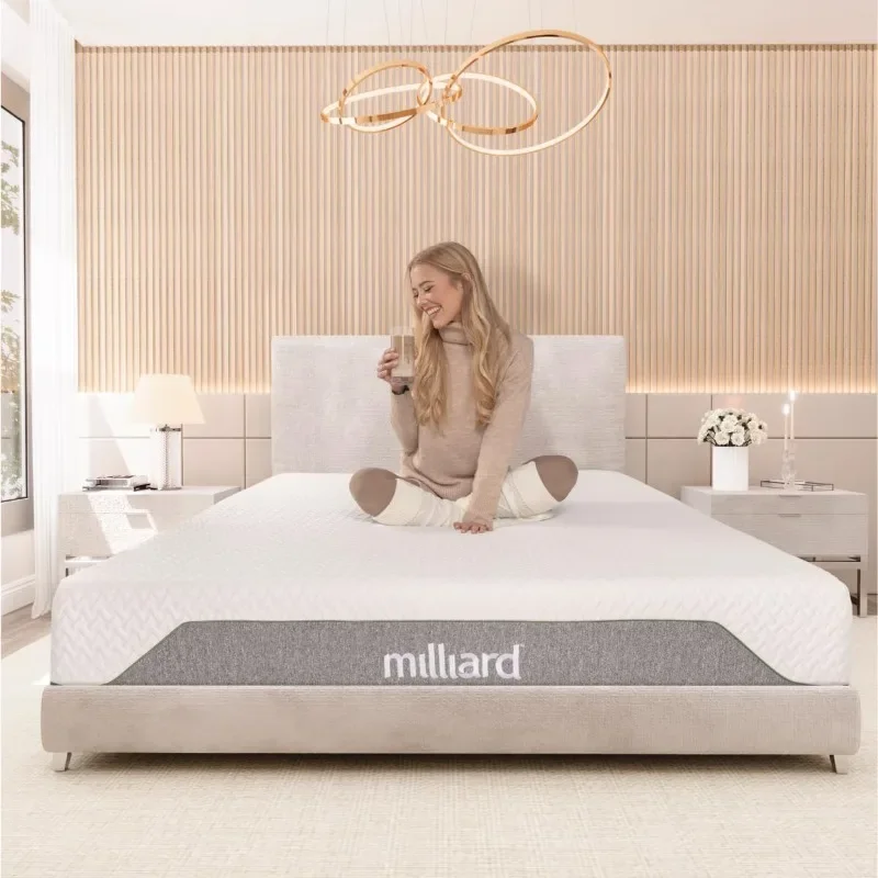 Milliard Memory Foam Mattress Pressure-Relieving - Firm Memory Foam Mattress Best Mattress for Classic Comfort