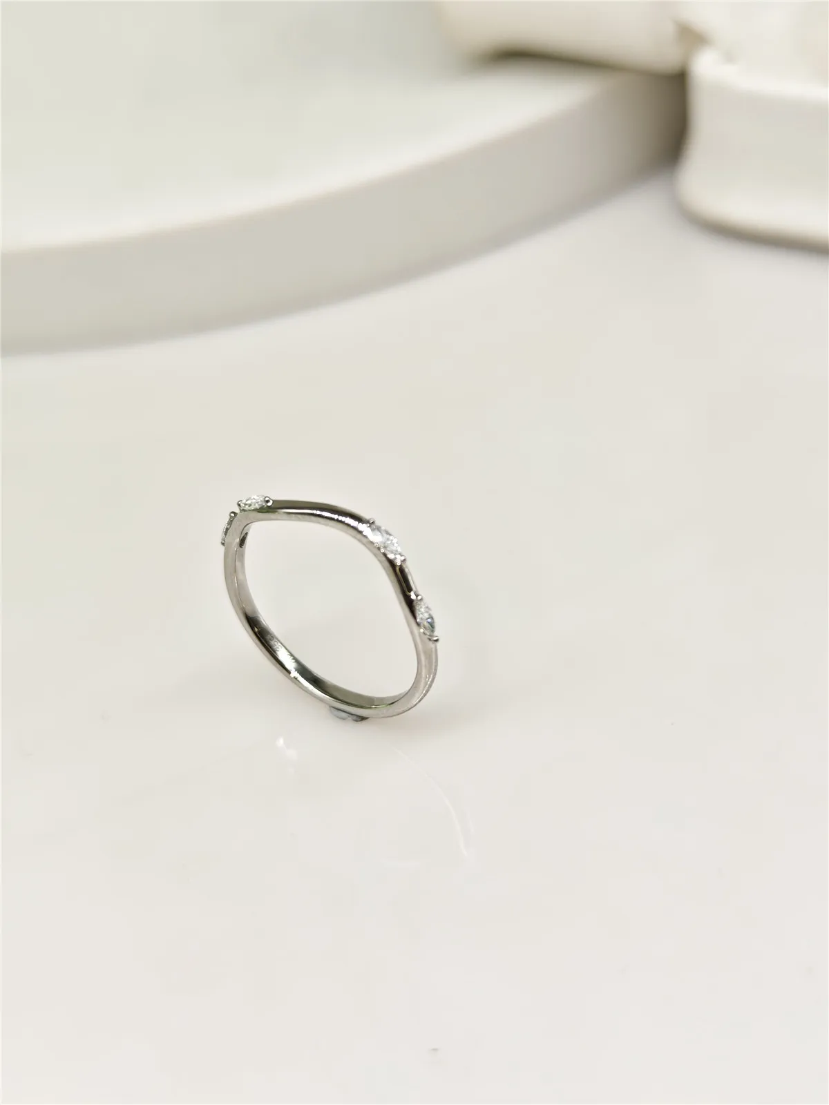 10K gold physical real gold laboratory-grown diamond, Musk special-shaped diamond ring, HPHT ring, engagement ring, platinum