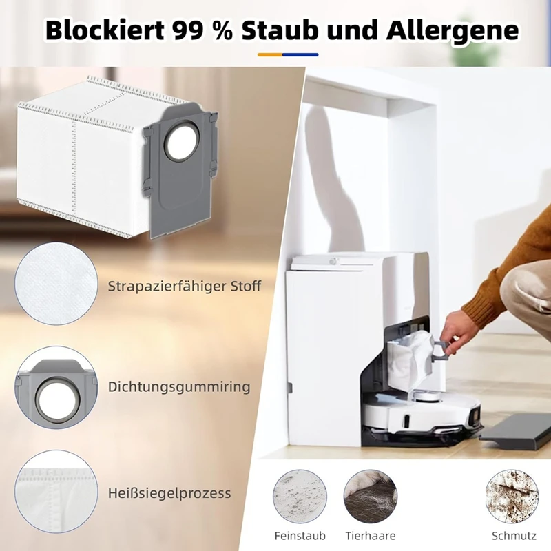 ชุดอุปกรณ์เสริมสำหรับ Xiaomi roborock S8 MaxV หุ่นยนต์ทำความสะอาดแบบลูกกลิ้งแปรงตัวกรองถุงเก็บฝุ่น