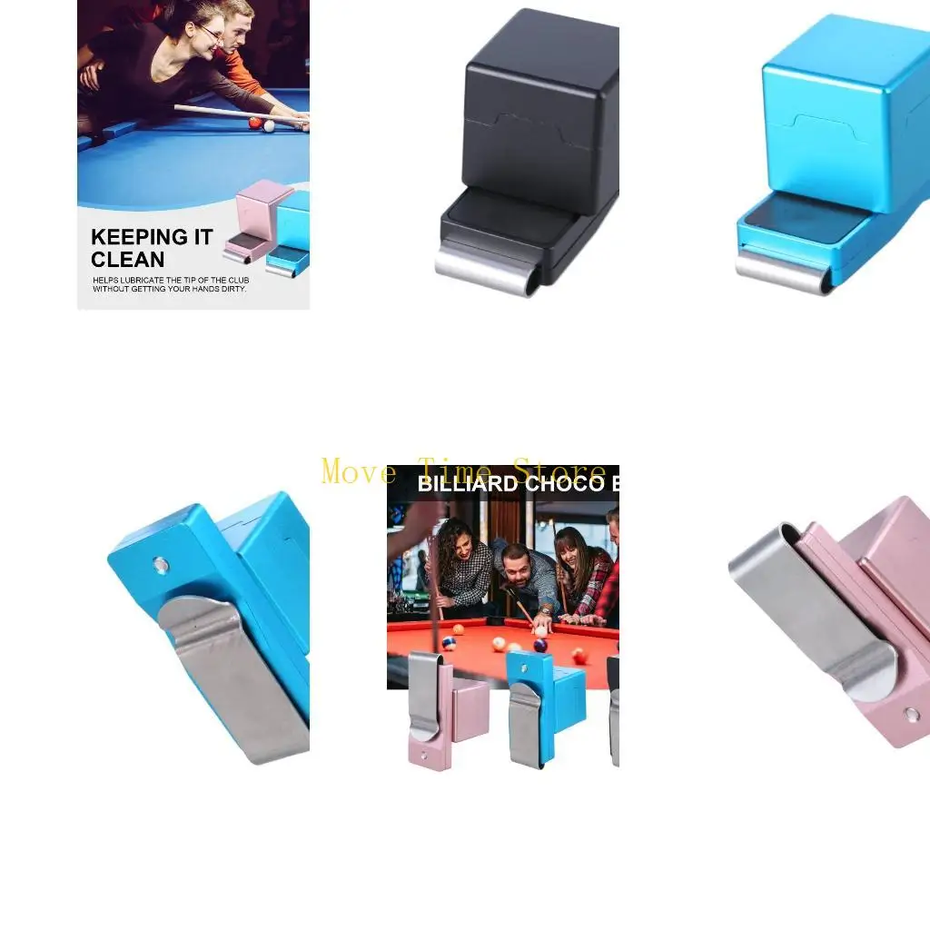 92ME Billiard Chalk Case Box with Fixed Clip Pool Snooker Sports Accessories