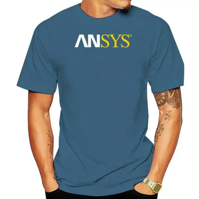 Short Sleeve Black Top Summer Ansys Engineering Simulation Software T Shirt Brand Men T-shirts Male Fashion Casual Oversized Tee