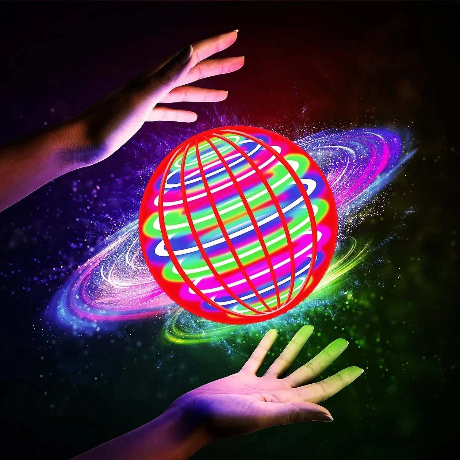 2FFlying Ball, Automatic Spinning Ball LED Dazzling Lights, Floating Magic, Fan UFO Flying Machine, Toy Gift, Game, Sports Ball image 3