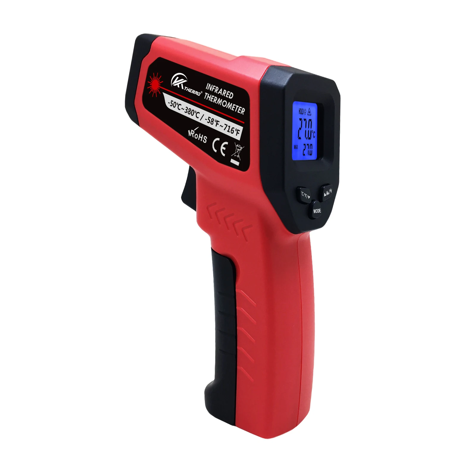 

LCD Industrial Electronic Thermometer NonContact -50~600°C Digital Laser Temperature Meter Gun Laser Point Infrared Thermometer