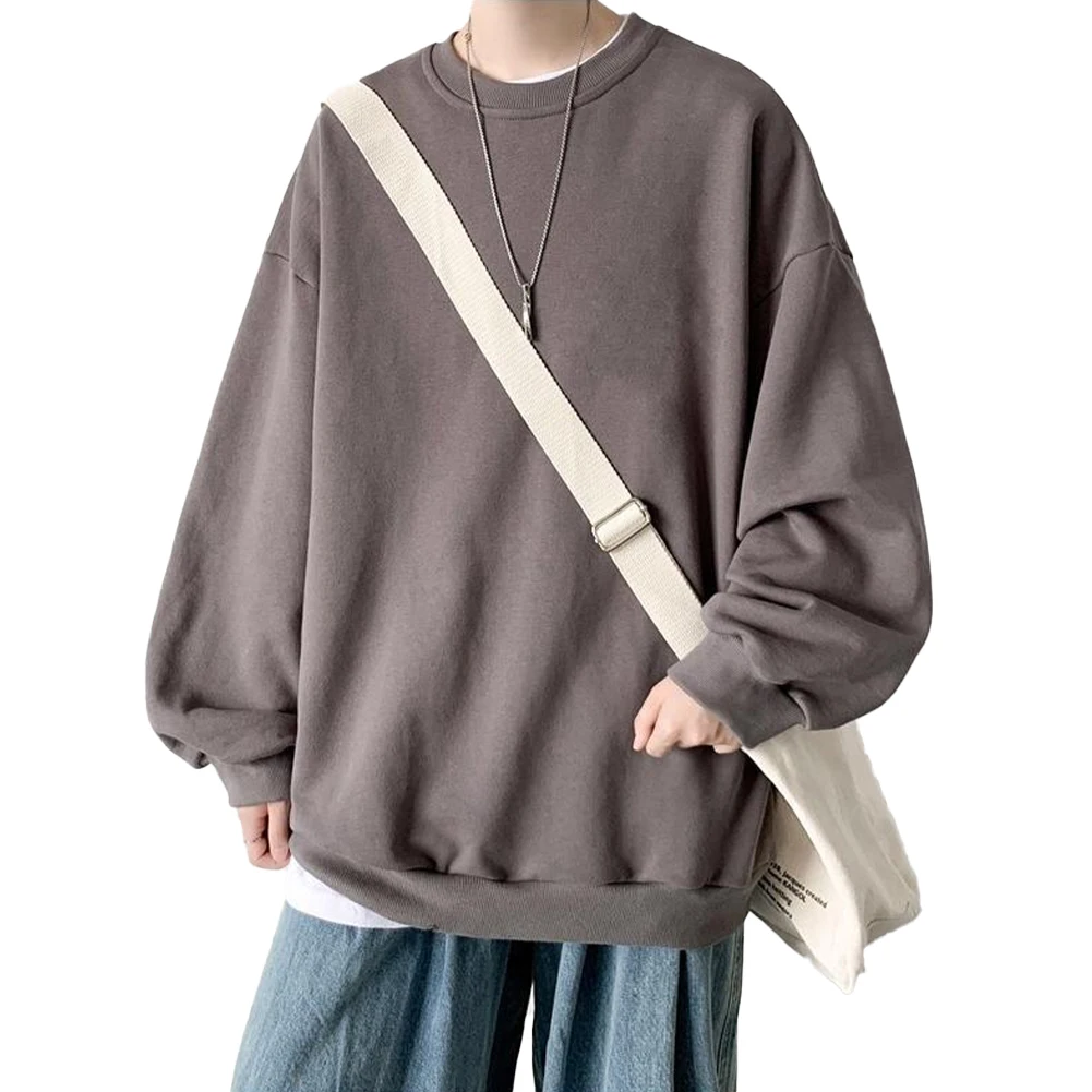 بلوفر رياضي XL 2XL ملابس شارع غير رسمية نمط رياضي علامة تجارية جديدة تصميم كم طويل نسيج بوليستر