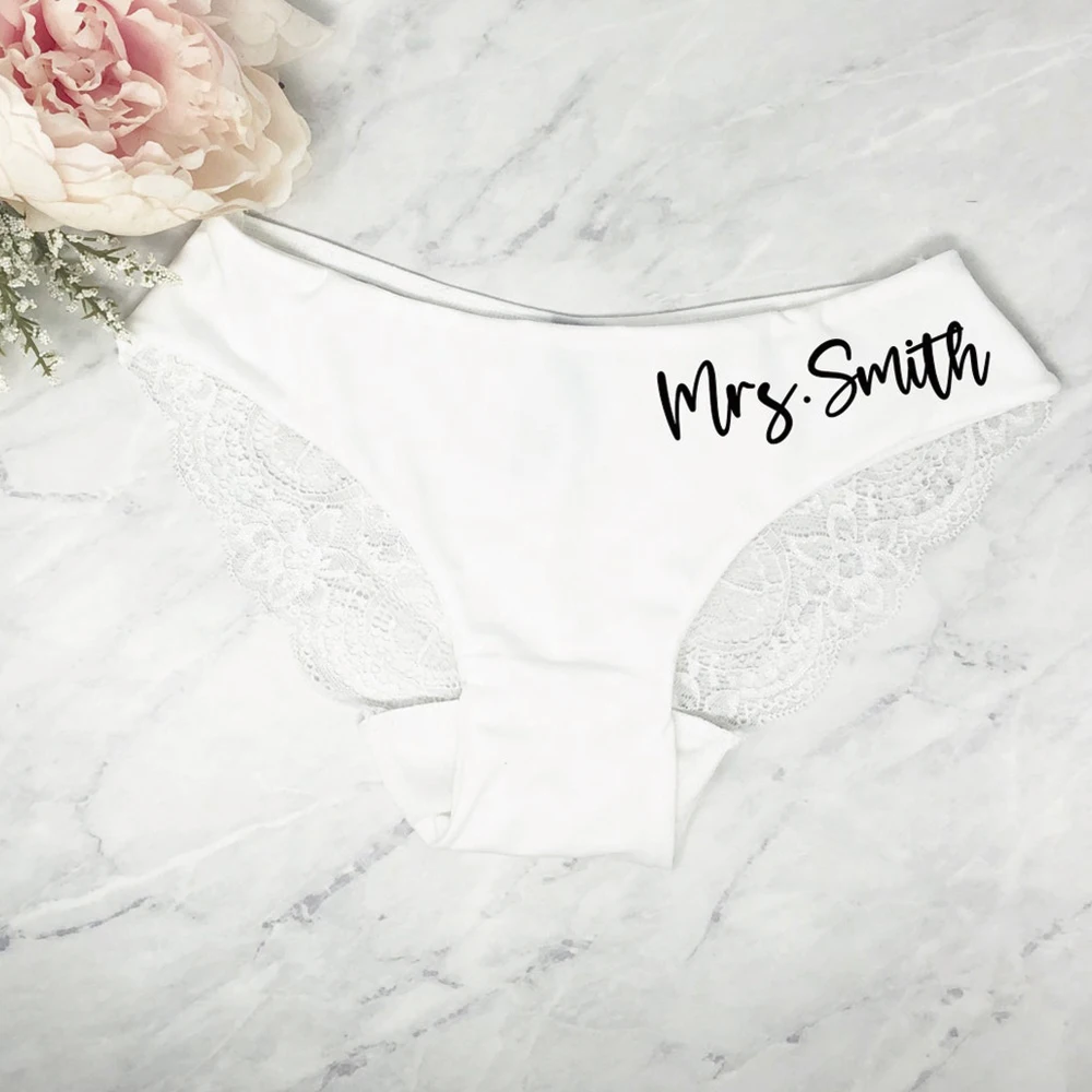 Custom Gifts for her Bride Panties Personalized Bride Panties womens lace Wedding underwear Bachelorette Party Gift Panties