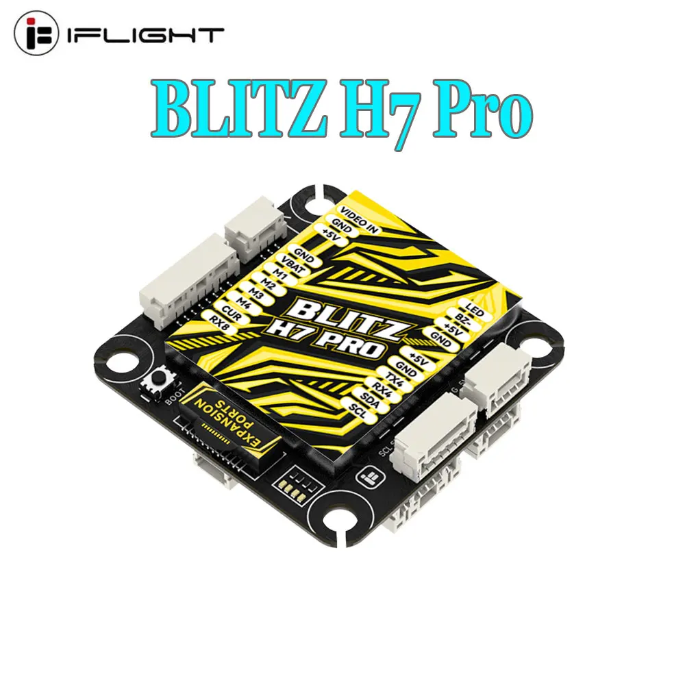 

Контроллер полета iFlight BLITZ H7 Pro 4-12S STM32H743 с OSD Baro Blackbox, поддержка Smartaudio/IRC Tramp VTX 35*35 мм для FPV