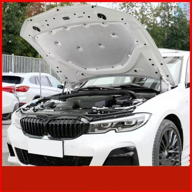 For BMW 3 Series G20 2020~2025 2024 Car Engine Hood Sound Pads Heat Insulation Cotton Covers Fireproof Carpets Auto Accessoriess