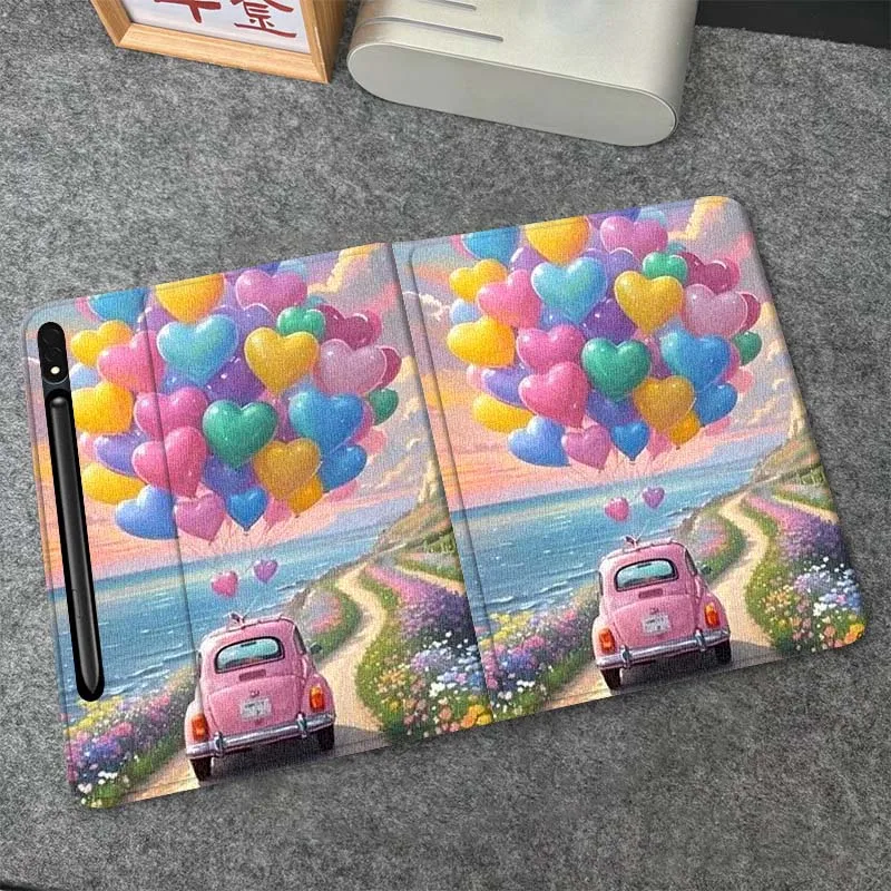 

Love Bike Car For Samsung Galaxy Tab S6 S7 S8 S9 S10 FE Plus Lite Soft Flexible Support Tablet Case Gift