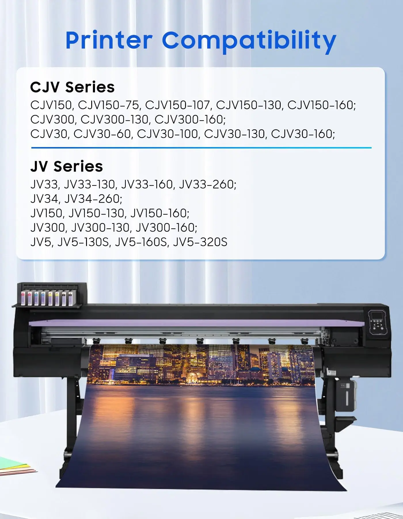 SS21 Ink Cartridges Compatible with Mimaki CJV150 CJV300 JV33 JV5 Printers Solvent Ink for Vinyl Banner Sticker 440ml SPC-0501