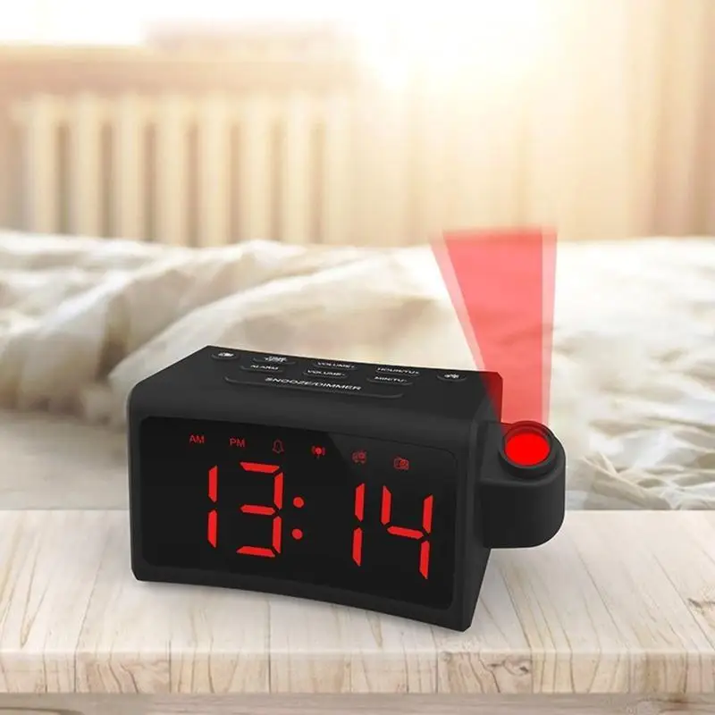 X6HC Led Snooze Alarm Clock FM Radio USB Projection Digital Clock Timer Clocks