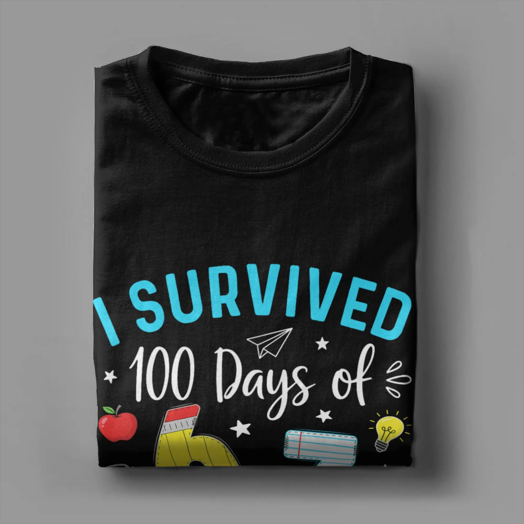 

Футболки для мальчиков и мужчин на 100-й день учебы: хлопковые, с круглым вырезом, с коротким рукавом, с принтом «100 дней в школе»