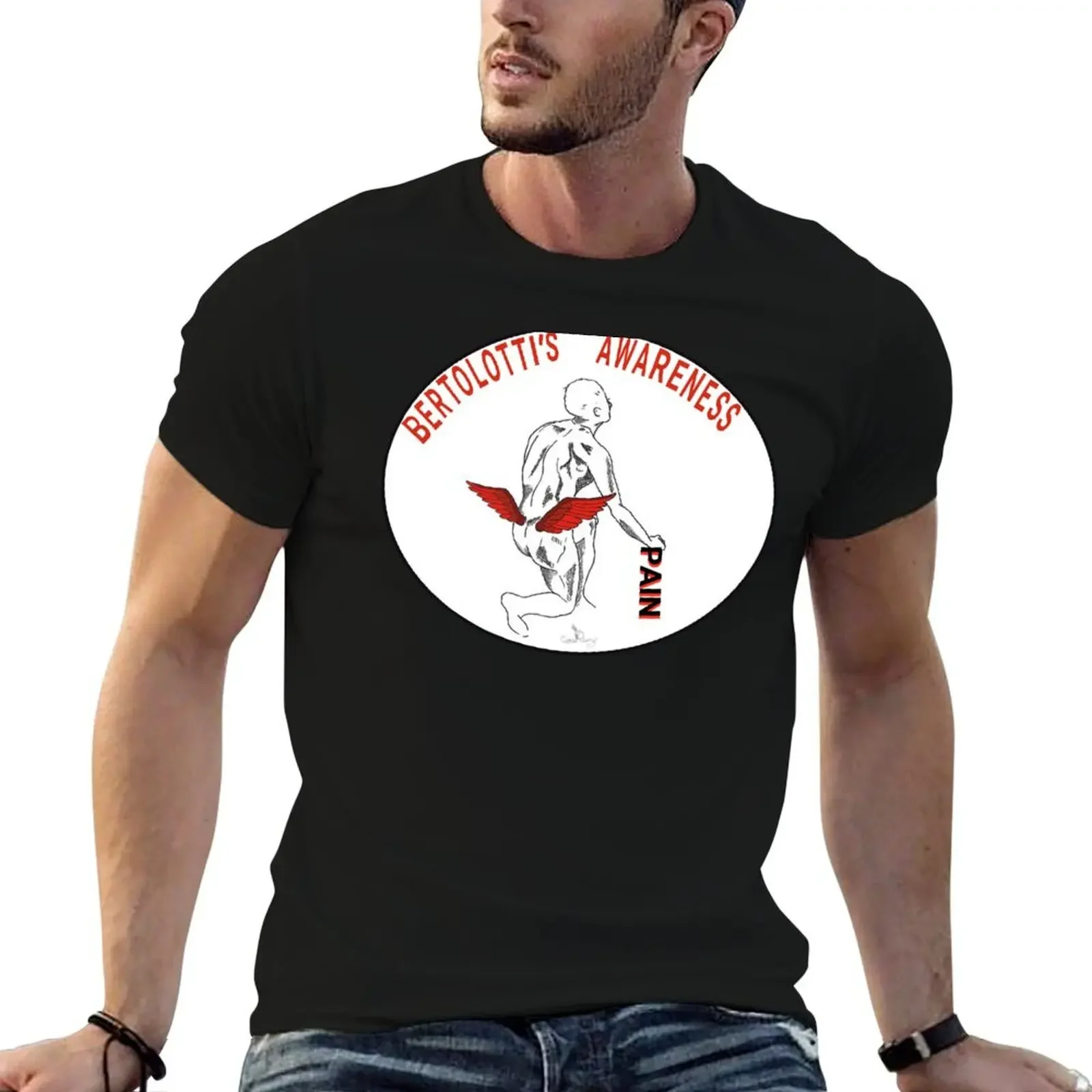 

Bertolotti Awareness. T-Shirt kawaii clothes anime stuff boys animal print plus size men clothing