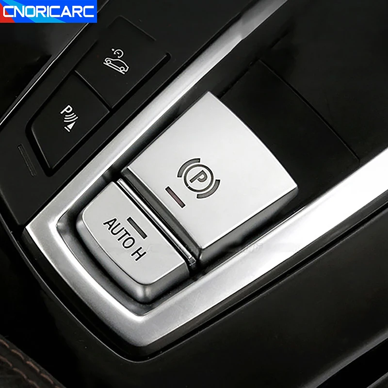 Car Styling Console Electronic Handbrake Auto Button Cover Trim For BMW X5 F15 X6 F16 X3 F25 X4 F26 Interior Accessories Sticker
