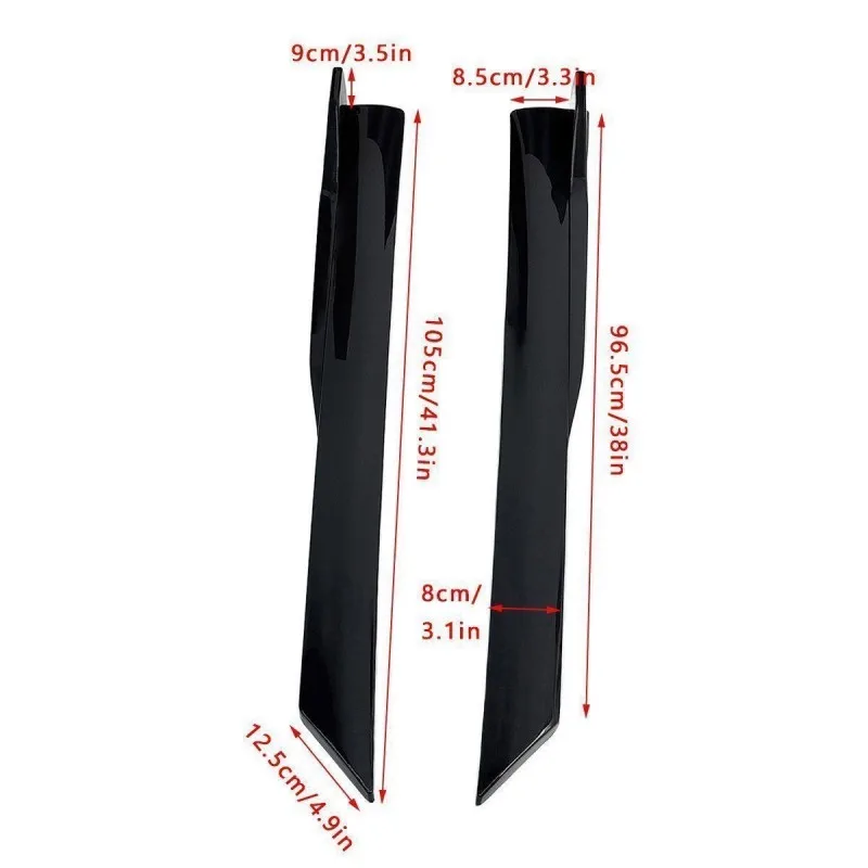 For car Universal Car Side Skirt Winglet Splitters Lip carbon fiber Side Spoiler For Benz For BMW For Audi For VW For Honda