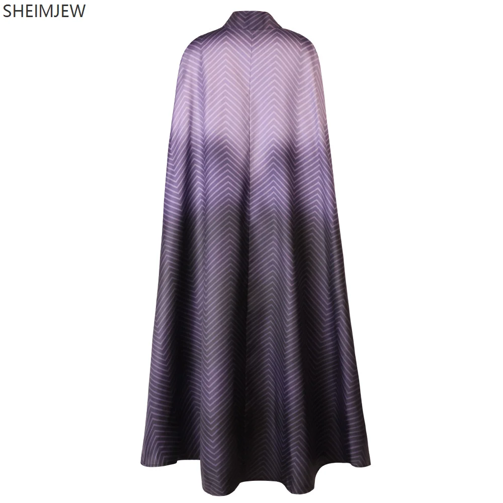 Movie Princess Evil Queen Cloak Adult Women Cosplay Stepmother Costume Gradient Purple Coat Halloween Carnival Suit