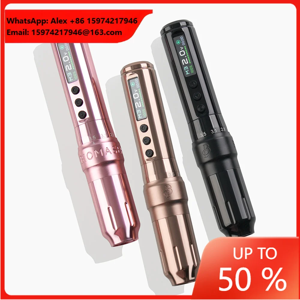 Biomaser U1 Pro Wireless PMU Tattoo Pen Adjustable Stroke Rotary Permanent Makeup Machine For Eyebrow Lip Eyeliner