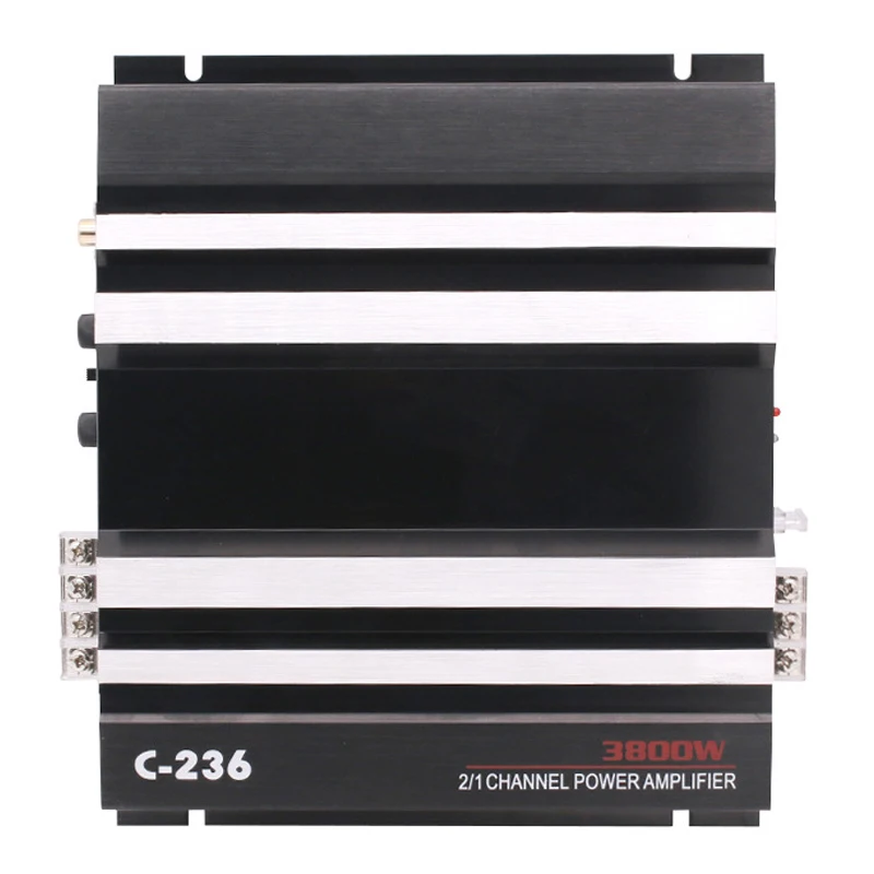 C-236 High Power 3800W Car Amplifier Two-channel 2-way Car Amplifier Car Audio System Modification