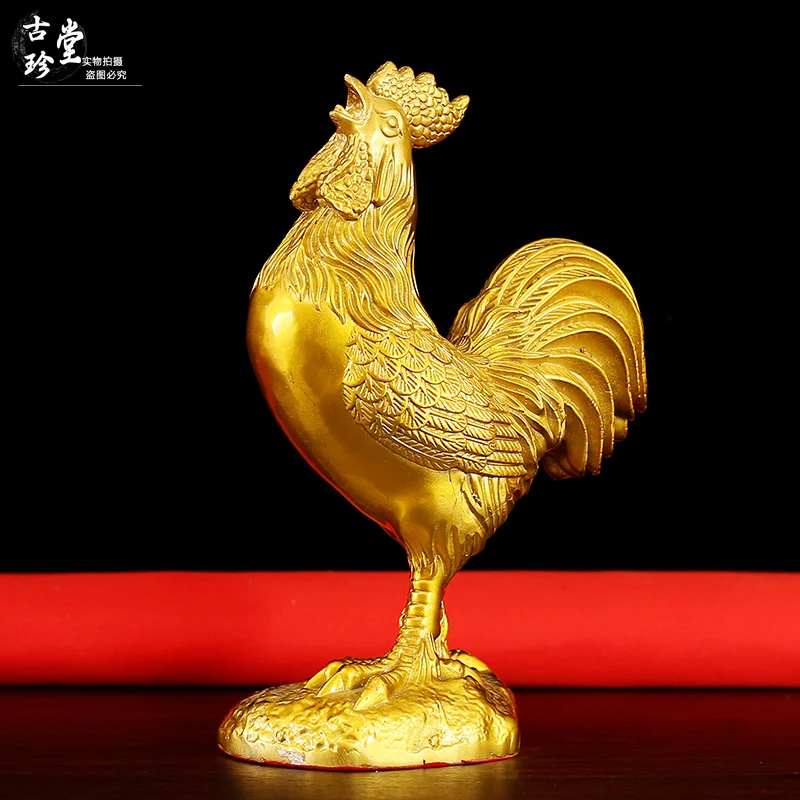 Manufacturer Wholesale Ornaments, Brass Home Decor, Chicken Zodiac Mascot, Golden Rooster, Independent Copper Roo