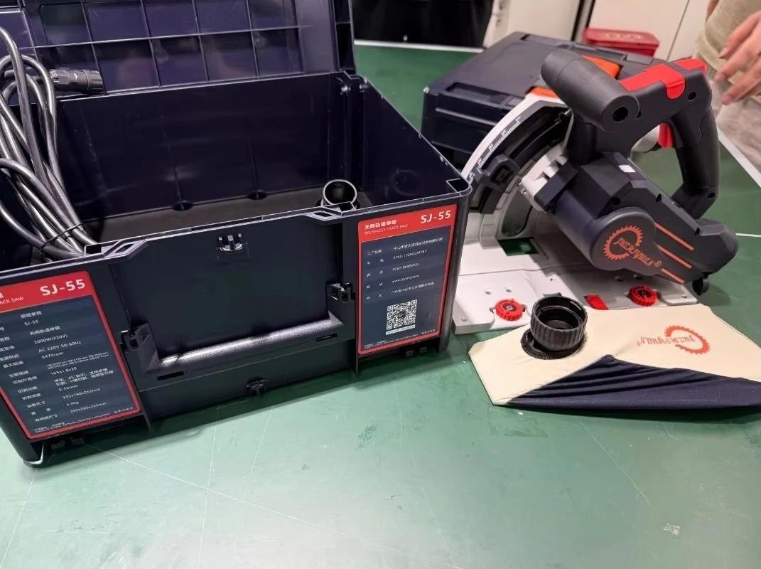 SJ-55 Portable Dust-free Electric Track Saw With Circular Saw Blade Cutting Machine Woodworking Panel Cutting Power Tool