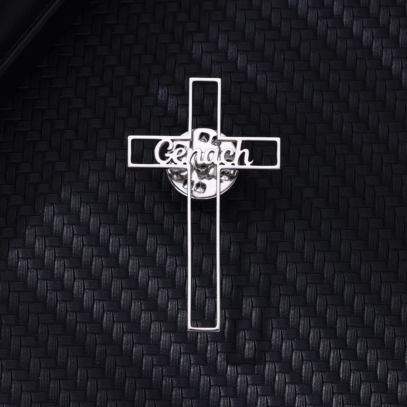 Custom Cross Name Brooches For Women Men Stainless Steel Customized Brooch Pin Badge Personalized Wedding Party Jewelry On Cloth