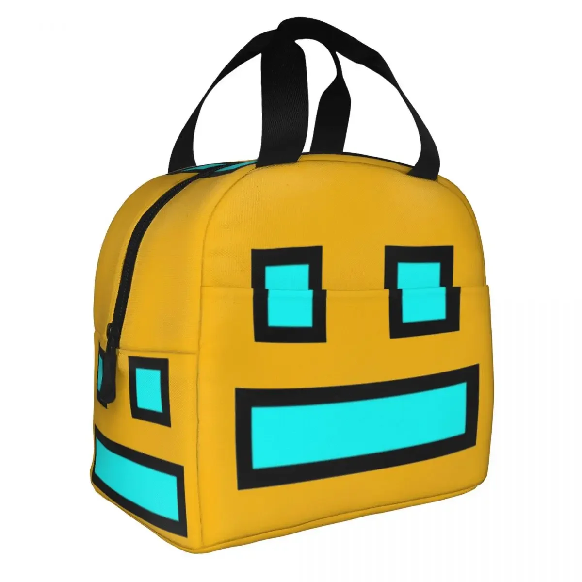 Cube Geometry Gaming Dash Insulated Lunch Bag Cooler Bag Meal Container Portable Lunch Box Tote Food Handbags Work Outdoor