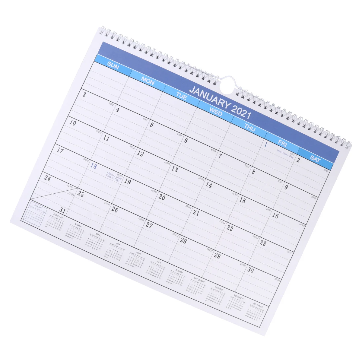 1Pcs English Edition Calendar 2021 Premium Paper Decorative Desk Tabletop Schedules Chic Style Home Office Decoration