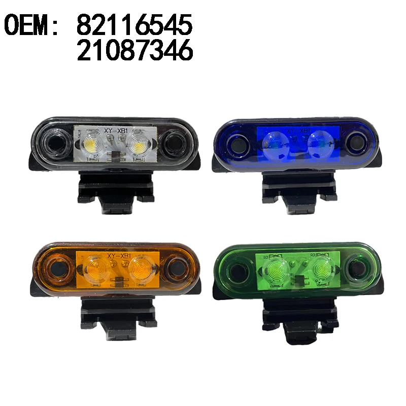 

1 шт. 24В светодиодный габаритный фонарь на крышу кабины для грузовиков Volvo FH FM, сигнальная лампа на верхнюю часть кабины, белый, желтый, синий, зеленый, OEM 82116545