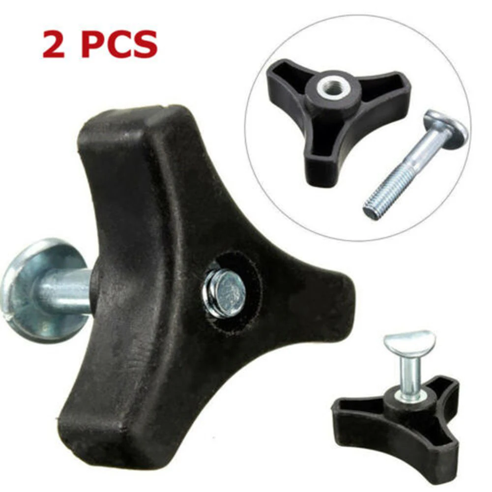 For Mountfield Lawn Mower Handle Bar Triangle Knob and Bolt Kit Designed for Standard Handle Bar Wheel Mounting Requirements