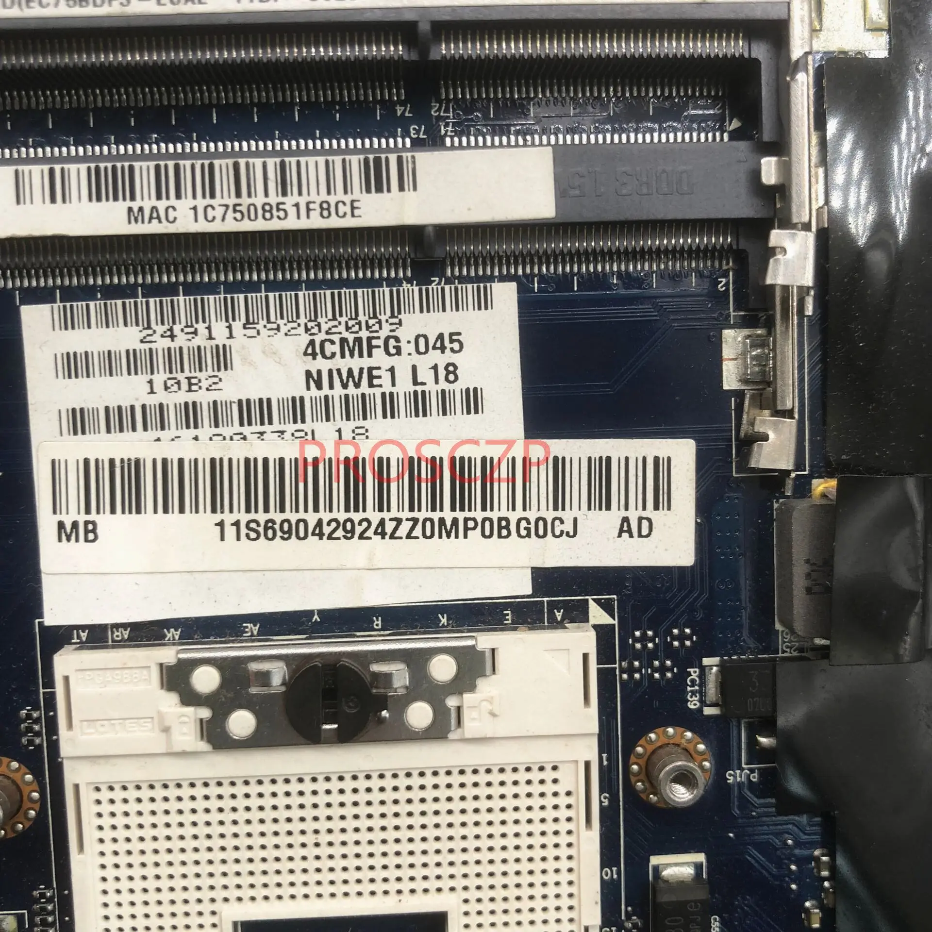 Papan Utama Untuk Lenovo G460 Z460 LA-5751P 11S 69042924   Motherboard Laptop dengan N11M-GE2-S-B1 G310M HM55 100% Diuji Bekerja dengan Baik