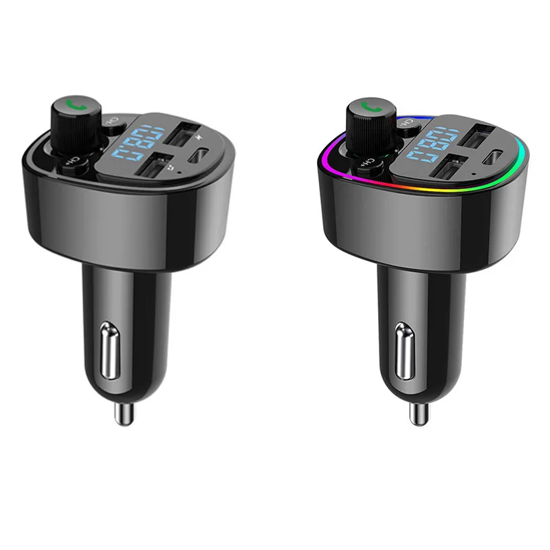 

Car Bluetooth 5.0 FM Transmitter MP3 Player PD Type-C Dual USB Charger