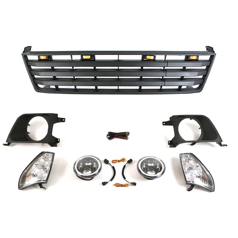 

Auto Accessories Front Grill for Prado LC90 LC95 FJ90 FJ95 Front Bumper Mesh Grille 1993-2002 Modification Auto Bodykit