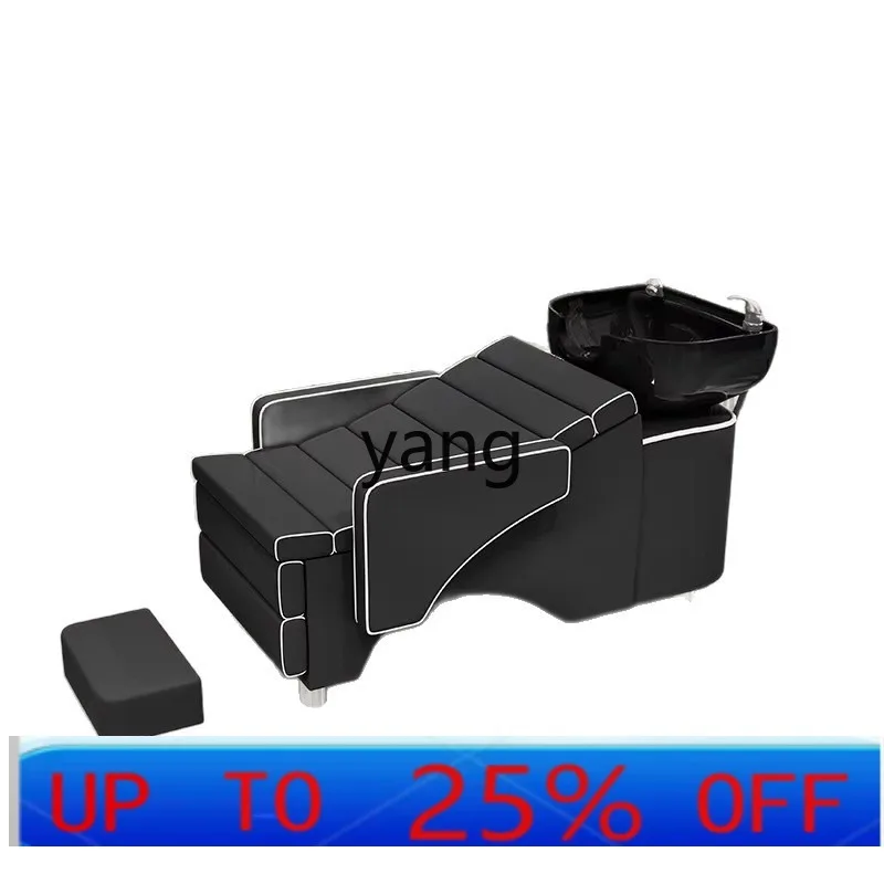 

LMM hair salon special ceramic basin hair salon half lying shampoo bed