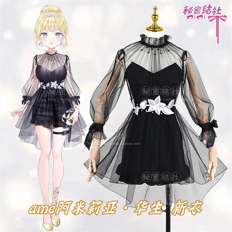 

COSLEE Vtuber Hololive Watson Amelia Elegant Cosplay Costume Dress Uniform Halloween Carnival Party Outfit For Women New