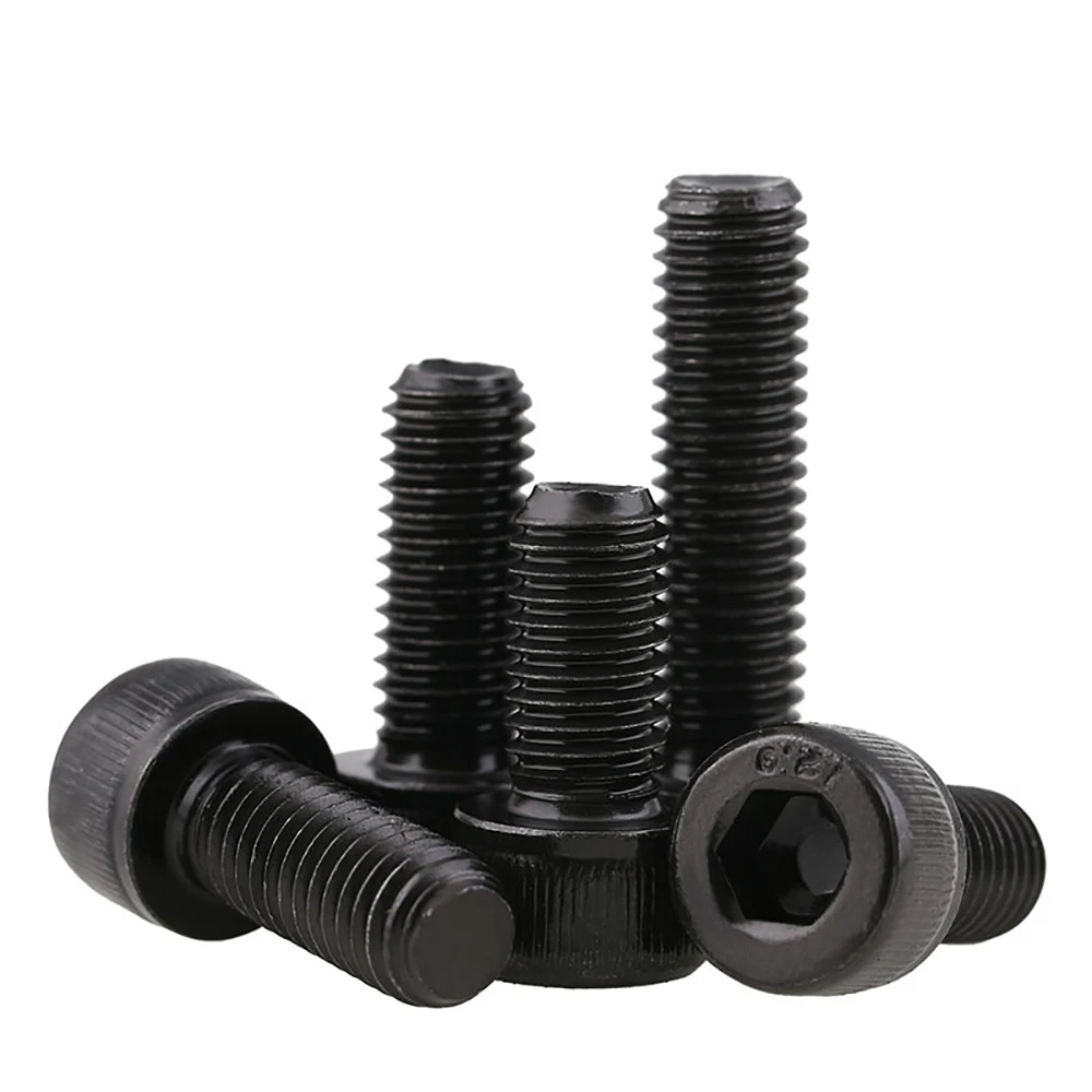 Weiyi 0# to 10# UNC UNF Thread DIN912 Grade 12.9 Alloy Steel Hex Socket Knurled Cap Head Bolts Allen Key Screws