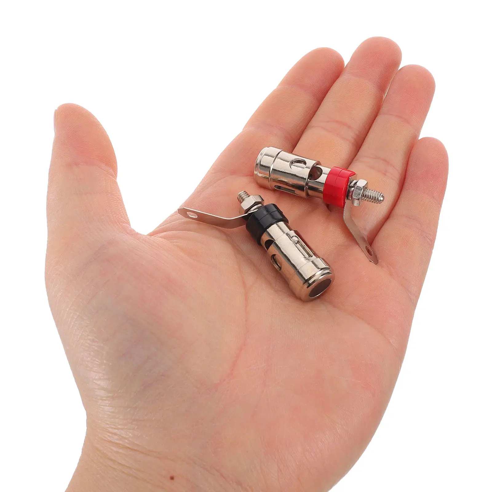 10Pcs Audio Terminal Connector Spring Loaded Binding Post Amplifier Speaker Connection Terminals Press Type Subwoofer Basket