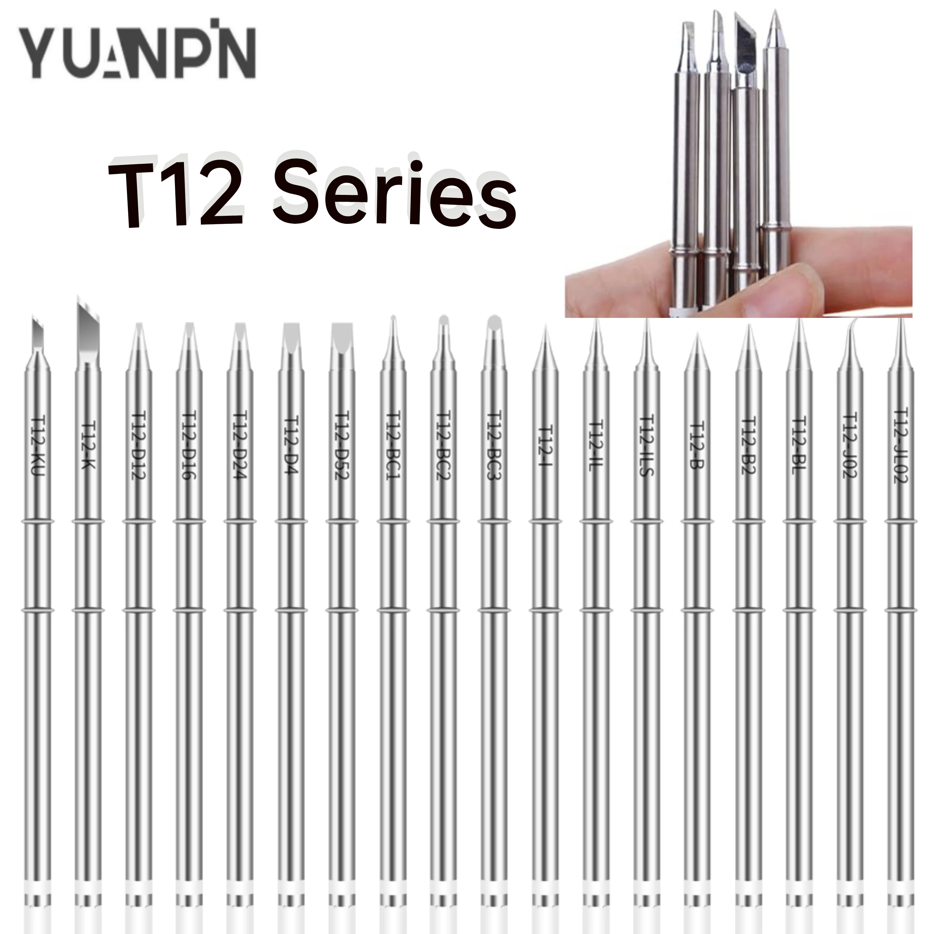 

T12 Series Soldering Iron Tips Electric Welding Tool T12-I ILS JL02 KU K Replacement Tips for FX-951 Rework Station