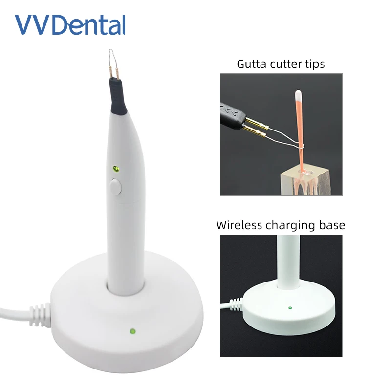 VVDental Gutta Percha Cutter Tooth Gum Cutter with 4 Tips Wireless Charging Socket Endo Obturation System Dissolved Breaker