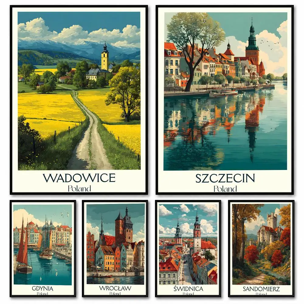 art Poland Podhale Kocie Gory Local Pictorial Poster Room Decor Home Wall Art Printing Waterproof Garage BedRoom Posters Gift