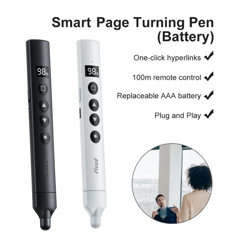 Wireless Presenter Remote Controller PPT Page Turning Pen 2.4G RF USB PPT Presentation Projector Slide PowerPoint Pointer Mouse