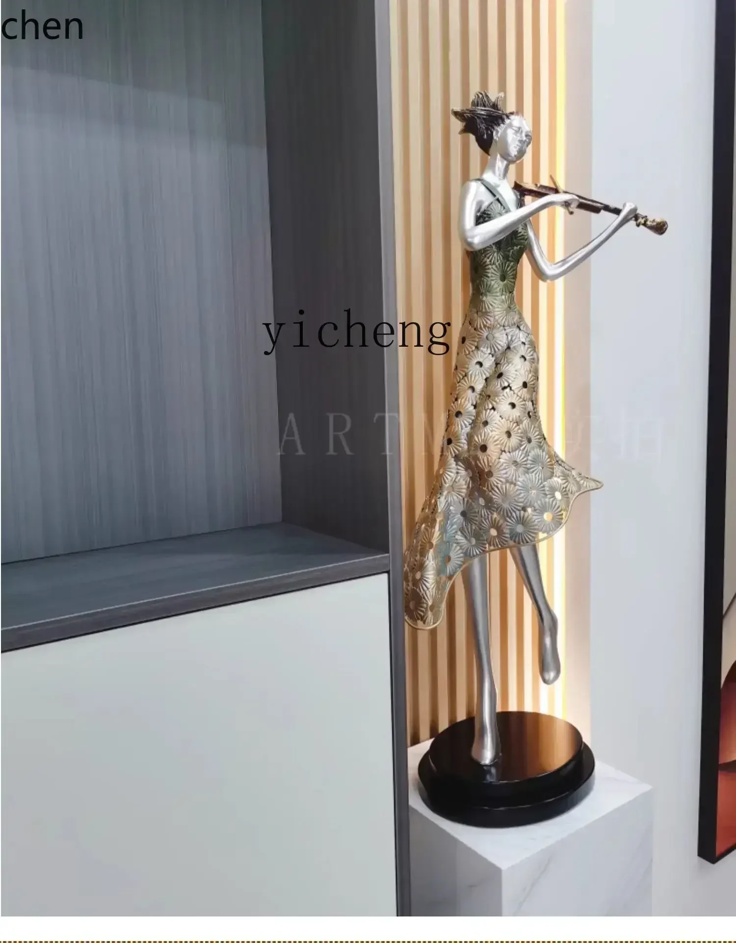 HXL المعادن مجردة الشكل النحت زخرفة غرفة المعيشة لينة الديكور عرض الآلات الحديثة #6