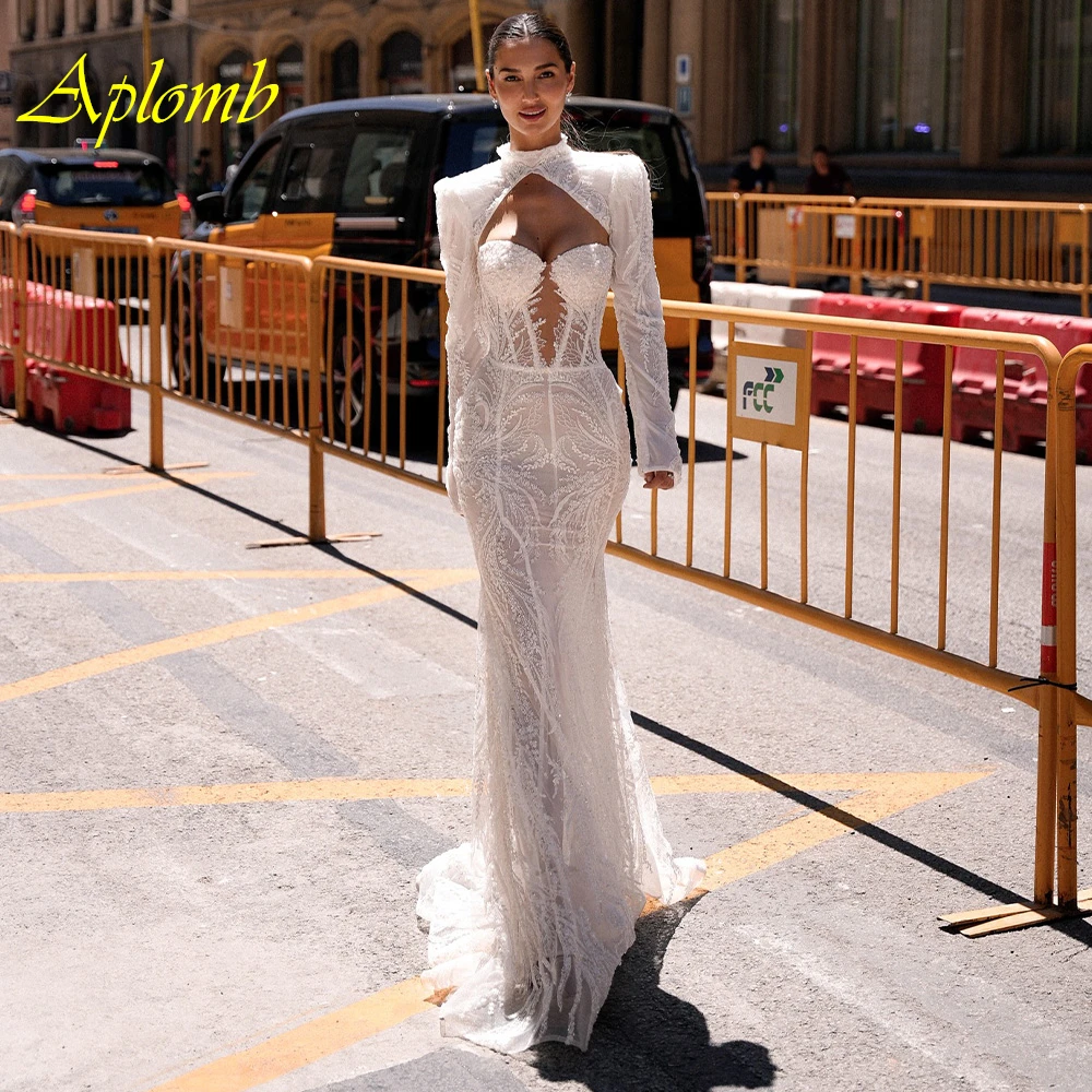 Vestido De Novia De Organza blanco bohemio personalizado, Vestido De Novia Formal sin mangas con forma De corazón, vestidos De Novia con tren De barrido De sirena suave