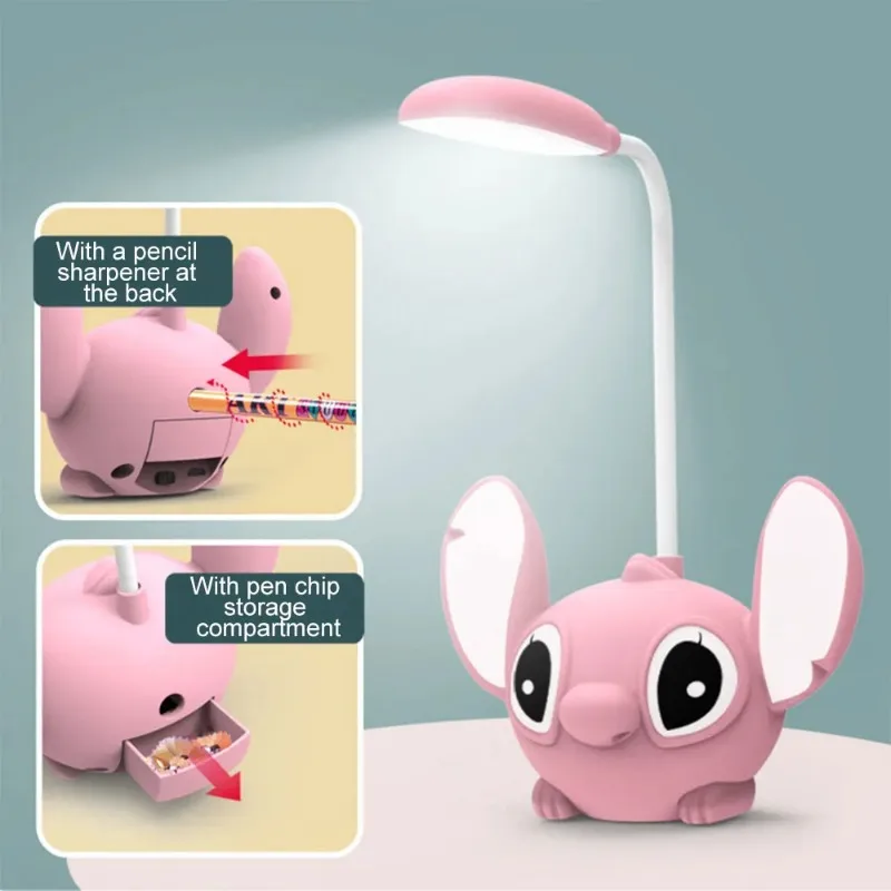 

Светодиодная настольная лампа с точилкой для карандашей, милая портативная лампа с USB-зарядкой, товары для студентов и детей