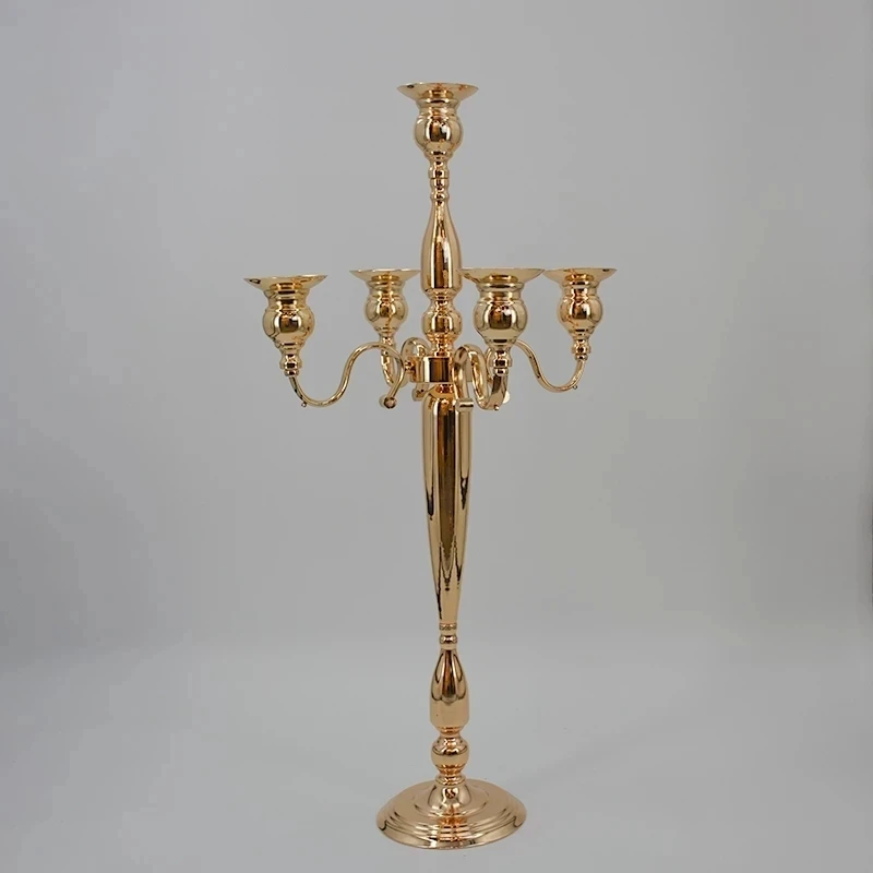 

Crystal Candlesticks for Wedding Event, Candle Holders, 5-arms Metal Gold Candelabras, Centerpieces, 2 Pcs, 5 Pcs, 10Pcs