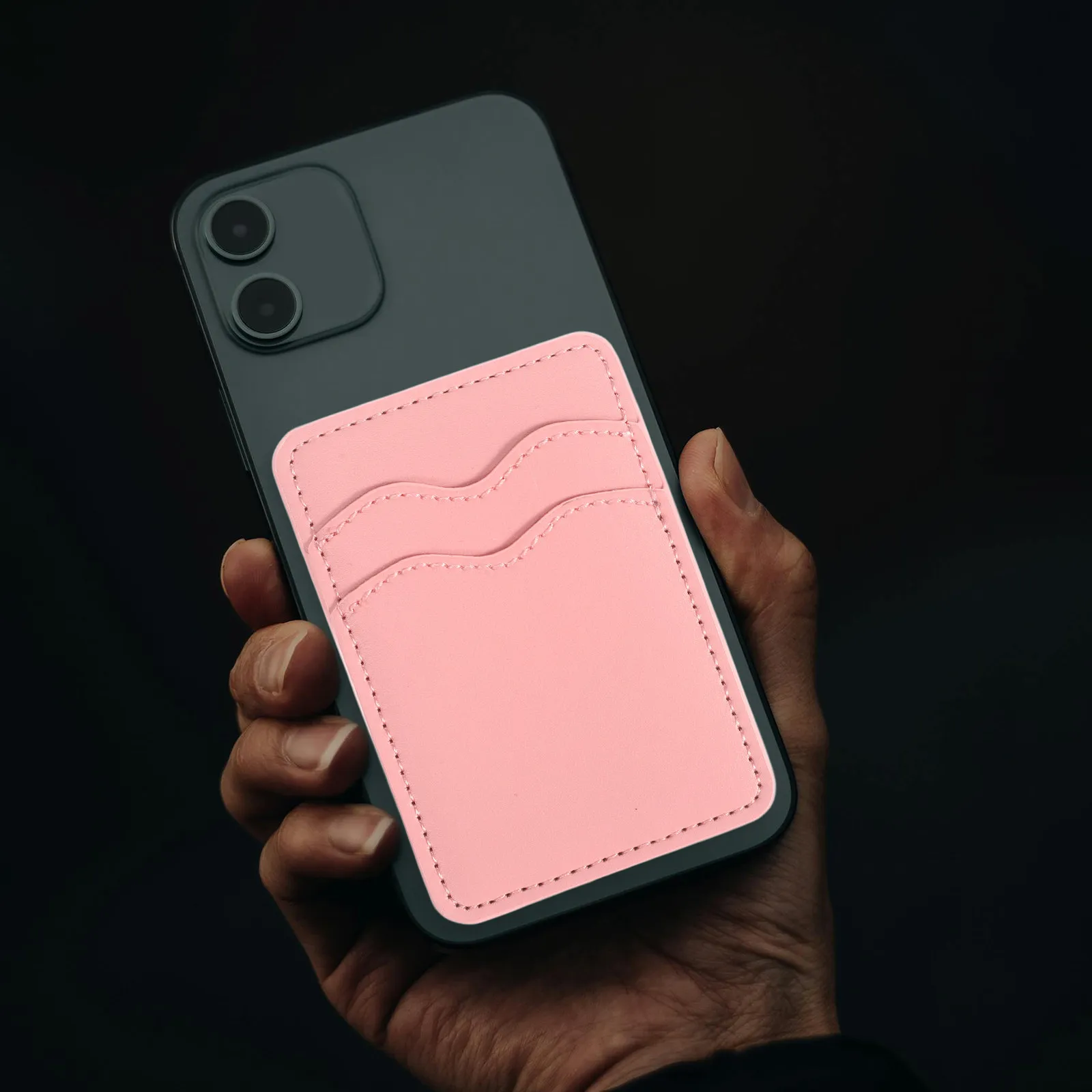 

Phone Card Holder for Back of Phone Fake Adhesive Wallet Dual Slot Slim Design Compatible with All Smartphones Credit Id