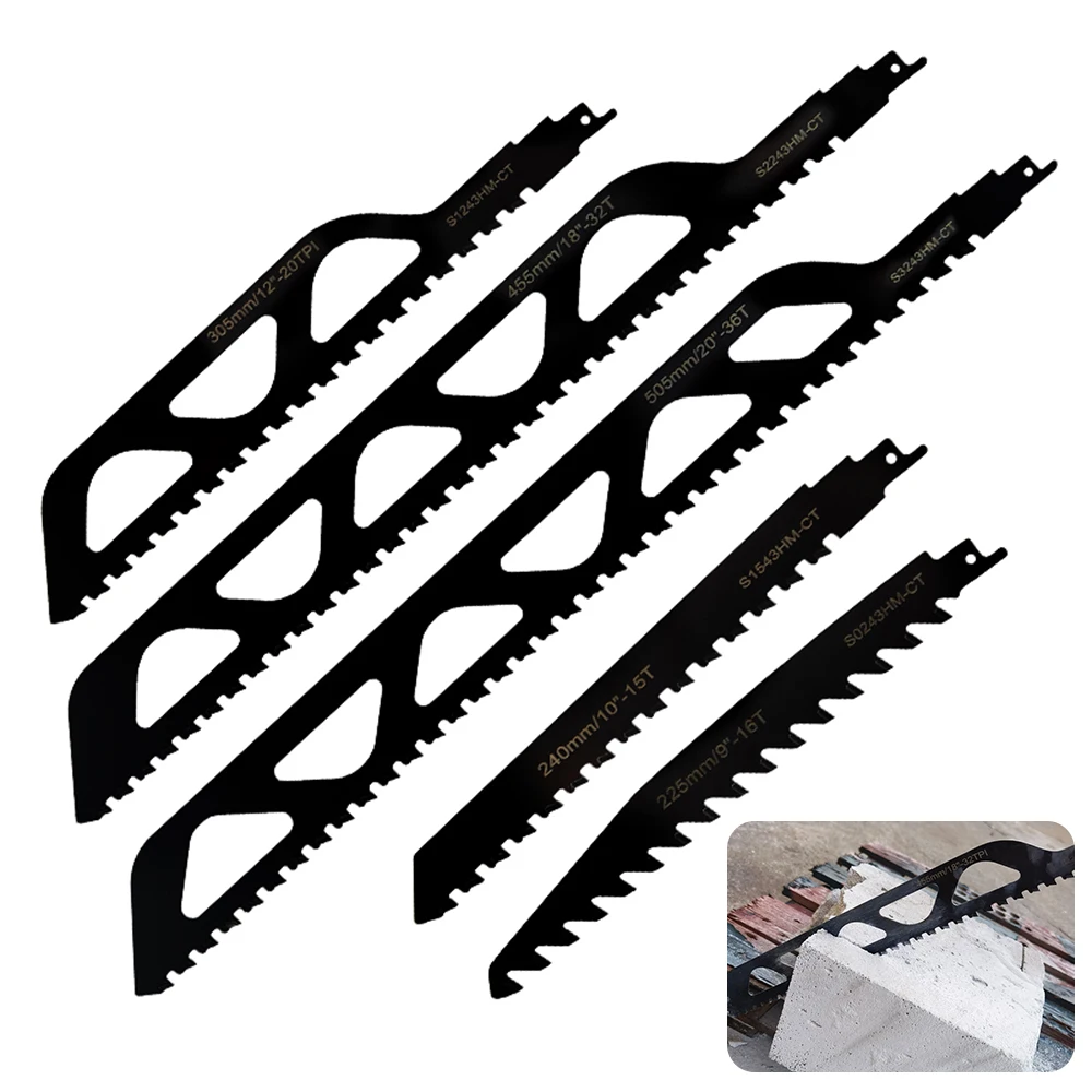 Carbide Reciprocating saw Blade Carbide Reciprocating Saber saw Foam Block Concrete Stone Blast Cutting tools