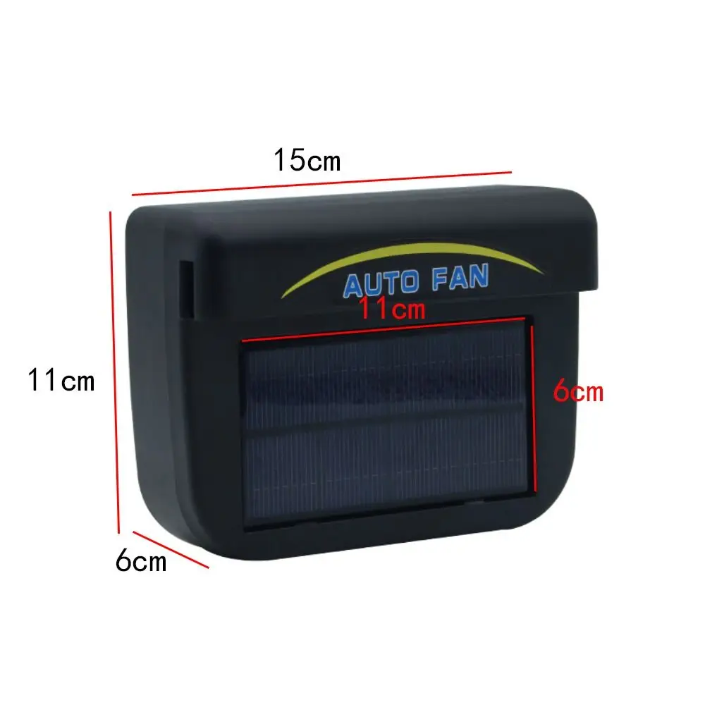 Ventilador de calor de escape Universal de 0,5 W, purificador de aire de coche con ventilación Solar con tira de goma, ventilador de ventilación para automóvil