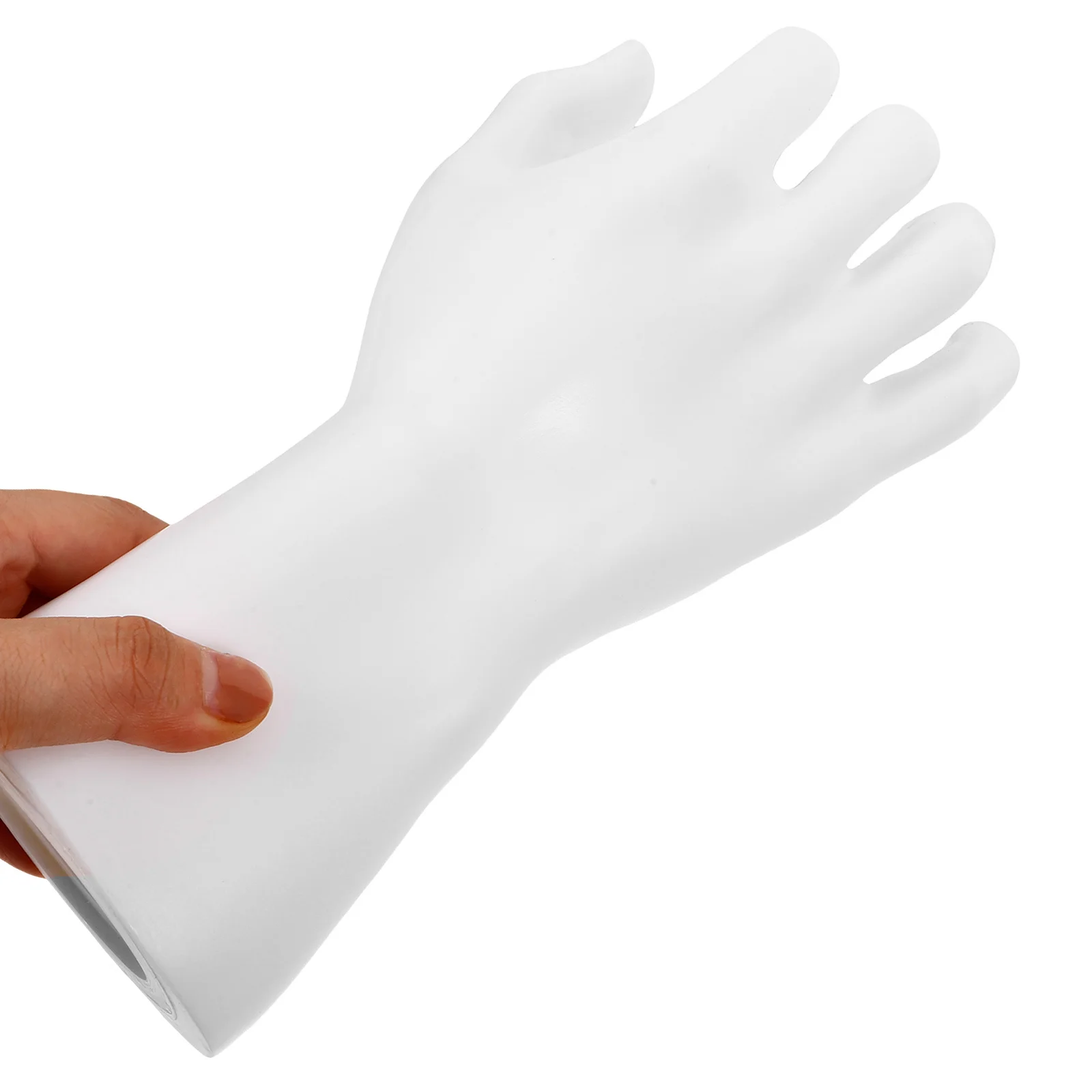 

Semi-Clenched Male Hand Jewelry Display PVC Realistic Ring Holder Watch Organizer Mannequin Hand for Ring Display Stand