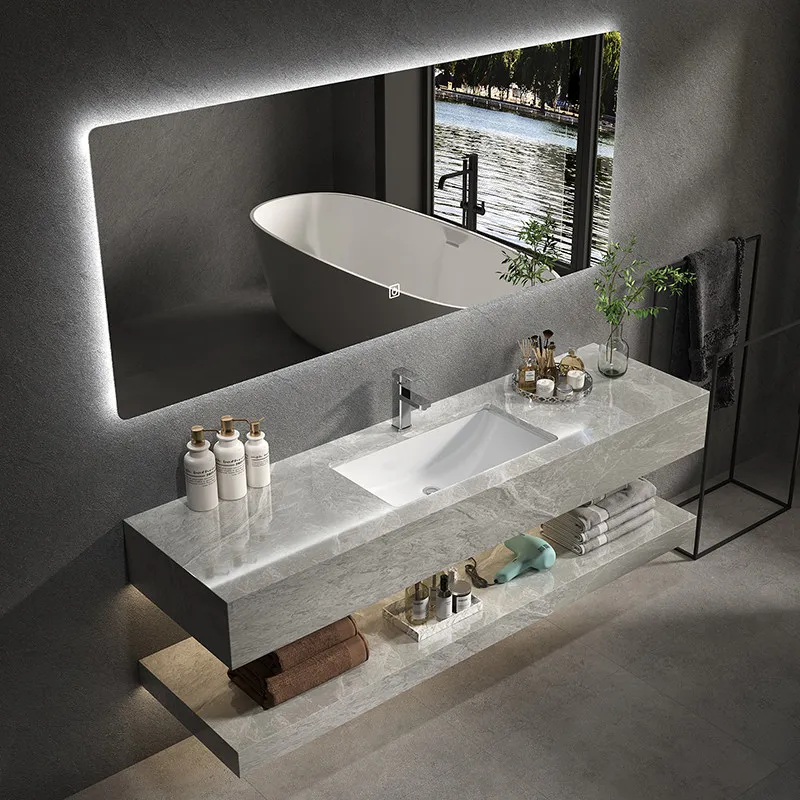Large Marble Bathroom Cabinet Recessed Modern Washing Shelves Bathroom Cabinet Storage Laundry Armoire De Rangement Furniture